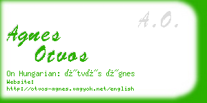 agnes otvos business card